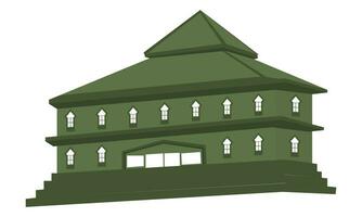 illustration de une vert mosquée bâtiment vecteur
