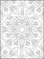mandala, mandala coloration page, floral mandala coloration page. floral mandala modèle adulte coloration page vecteur