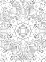 mandala, mandala coloration page, floral mandala coloration page. floral mandala modèle adulte coloration page vecteur