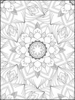 mandala, mandala coloration page, floral mandala coloration page. floral mandala modèle adulte coloration page vecteur