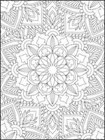 mandala, mandala coloration page, floral mandala coloration page. floral mandala modèle adulte coloration page vecteur