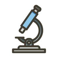microscope vecteur épais ligne rempli couleurs icône pour personnel et commercial utiliser.