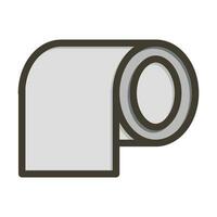 toilette papier vecteur épais ligne rempli couleurs icône pour personnel et commercial utiliser.