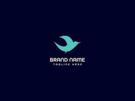 oiseau lettre affaires logo conception vecteur