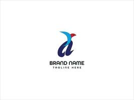 oiseau lettre affaires logo conception vecteur