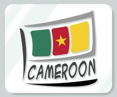 Cameroun graphique fierté drapeau icône vecteur