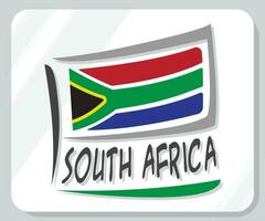 Sud Afrique graphique fierté drapeau icône vecteur