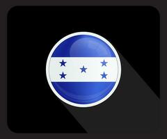 Honduras brillant cercle drapeau icône vecteur