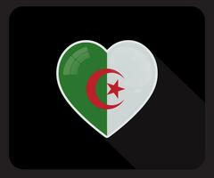 Algérie l'amour fierté drapeau icône vecteur