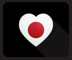 Japon l'amour fierté drapeau icône vecteur