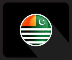 Cachemire brillant cercle drapeau icône vecteur