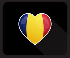 Roumanie l'amour fierté drapeau icône vecteur