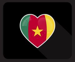Cameroun l'amour fierté drapeau icône vecteur