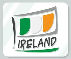 Irlande graphique fierté drapeau icône vecteur