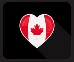 Canada l'amour fierté drapeau icône vecteur