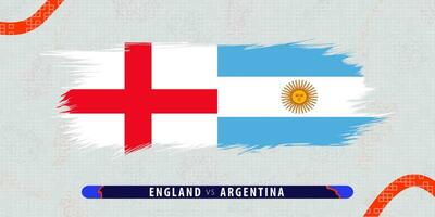 Angleterre contre Argentine, international le rugby rencontre illustration dans coup de pinceau style. abstrait grungy icône pour le rugby correspondre. vecteur