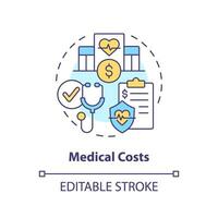2d modifiable médical frais mince ligne icône concept, isolé vecteur, multicolore illustration représentant produit responsabilité. vecteur