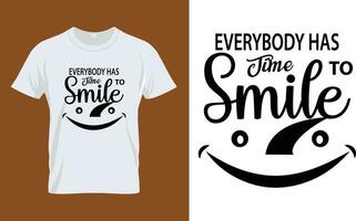 sourire T-shirt conception, content, aimer, se soucier, vecteur meilleur affiche, autocollant, carte et agresser pour impression conception.