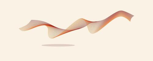 abstrait ligne vecteur conception. Contexte avec Orange vague graphique. moderne Couleur vague rayures.