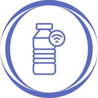 aptitude intelligent l'eau bouteille vecteur icône