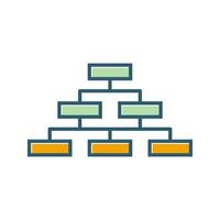 icône de vecteur d'organigramme