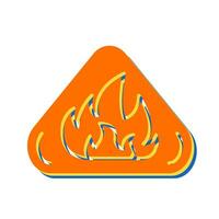 icône de vecteur de danger d'incendie