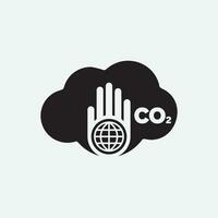 CO2 émission logo vecteur