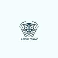 CO2 émission logo vecteur