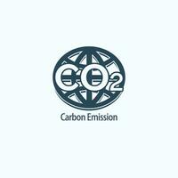 CO2 émission logo vecteur