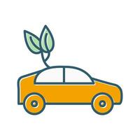 icône de vecteur de voiture écologique