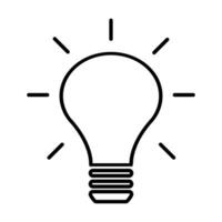 plat ampoule lampe vecteur icône isolé sur blanc Contexte pour graphique conception, logo, la toile placer, social médias, mobile application, illustration
