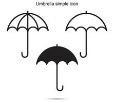 parapluie Facile icône, vecteur illustration.