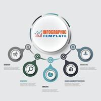 logo infographique de la chronologie moderne de l'entreprise conçu pour les éléments d'arrière-plan du modèle diagramme processus de planification pages Web workflow graphique de présentation des données de la technologie numérique. illustration vectorielle vecteur