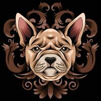 illustration vectorielle de bouledogue français vecteur