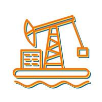 icône de vecteur de plate-forme pétrolière