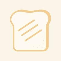 gratuit kawaii mignonne une tranche de pain pain grillé vecteur art illustration