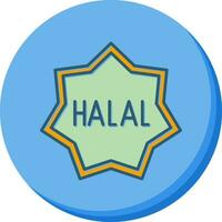 icône de vecteur halal