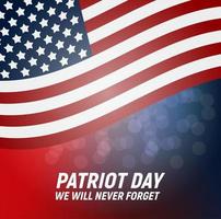 9.11 patriot day background nous n'oublierons jamais l'illustration vectorielle du modèle d'affiche vecteur