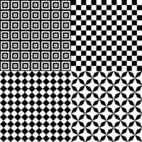 modèle de collection de fond psychédélique hypnotique noir et blanc. illustration vectorielle vecteur