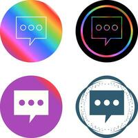 icône de vecteur de bulle de message unique