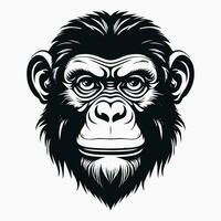 singe vecteur logo Facile réaliste la nature primate Afrique gorille ouistiti chimpanzé art dessin illustration sauvage animal