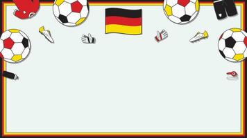 Football Contexte conception modèle. Football dessin animé vecteur illustration. compétition dans Allemagne