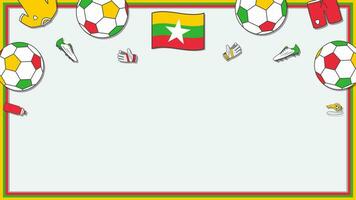 Football Contexte conception modèle. Football dessin animé vecteur illustration. compétition dans myanmar