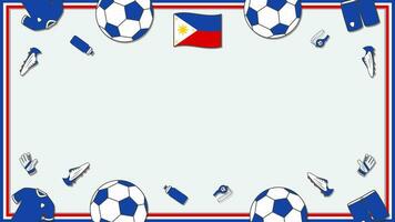 Football Contexte conception modèle. Football dessin animé vecteur illustration. championnat dans philippines