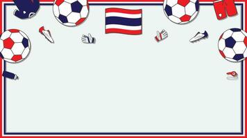 Football Contexte conception modèle. Football dessin animé vecteur illustration. compétition dans Thaïlande
