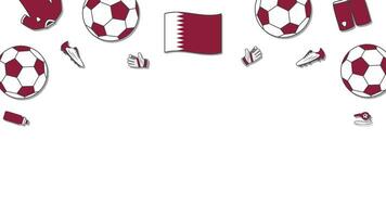 Football Contexte conception modèle. Football dessin animé vecteur illustration. compétition dans Qatar