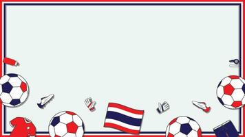 Football Contexte conception modèle. Football dessin animé vecteur illustration. football dans Thaïlande