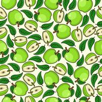 vert Pomme fruit sans couture modèle Contexte illustration vecteur