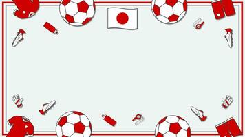 Football Contexte conception modèle. Football dessin animé vecteur illustration. championnat dans Japon