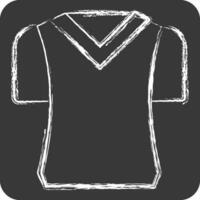 icône t chemises. en relation à camping symbole. craie style. Facile conception modifiable. Facile illustration vecteur